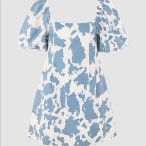 NWT Cider Cow Print Blue Mini dress